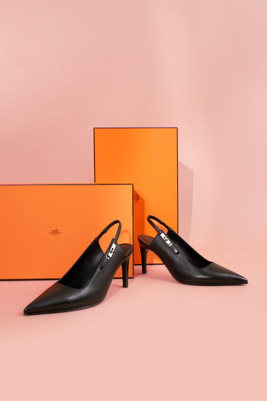 Hermès Lover 80 Pumps Black PHW