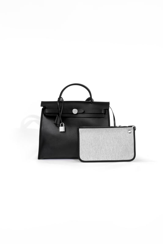 Hermes Herbag 31 Black Coated