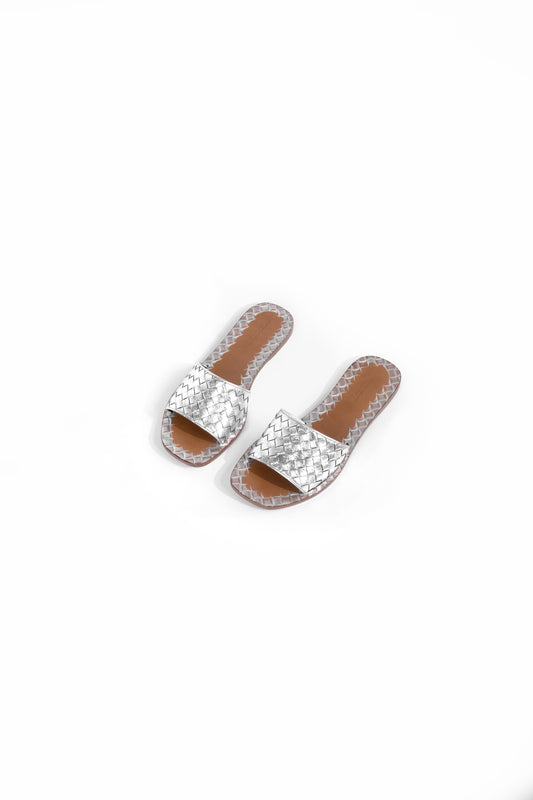 Bottega Veneta Silver Sandals