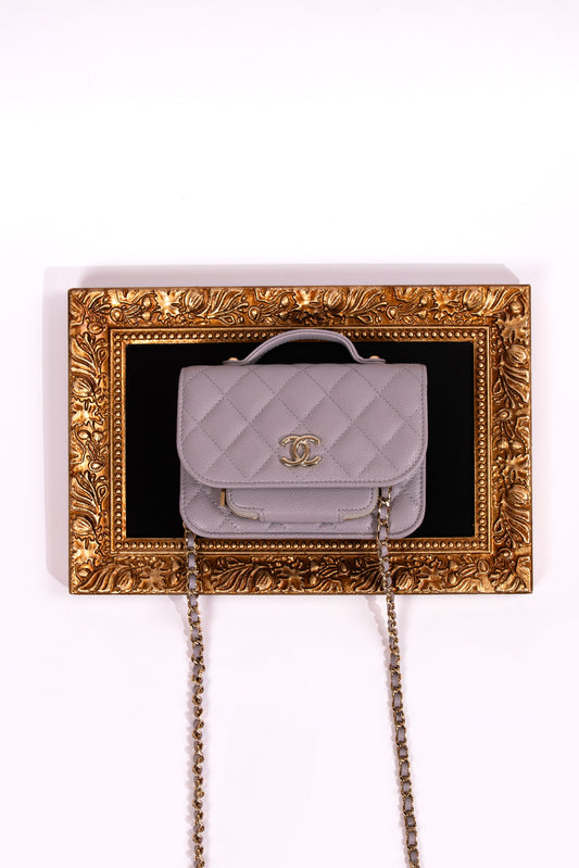 Chanel Wallet on Chain with Top Handle in Lavender
