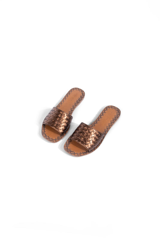 Bottega Veneta Bronze Sandals