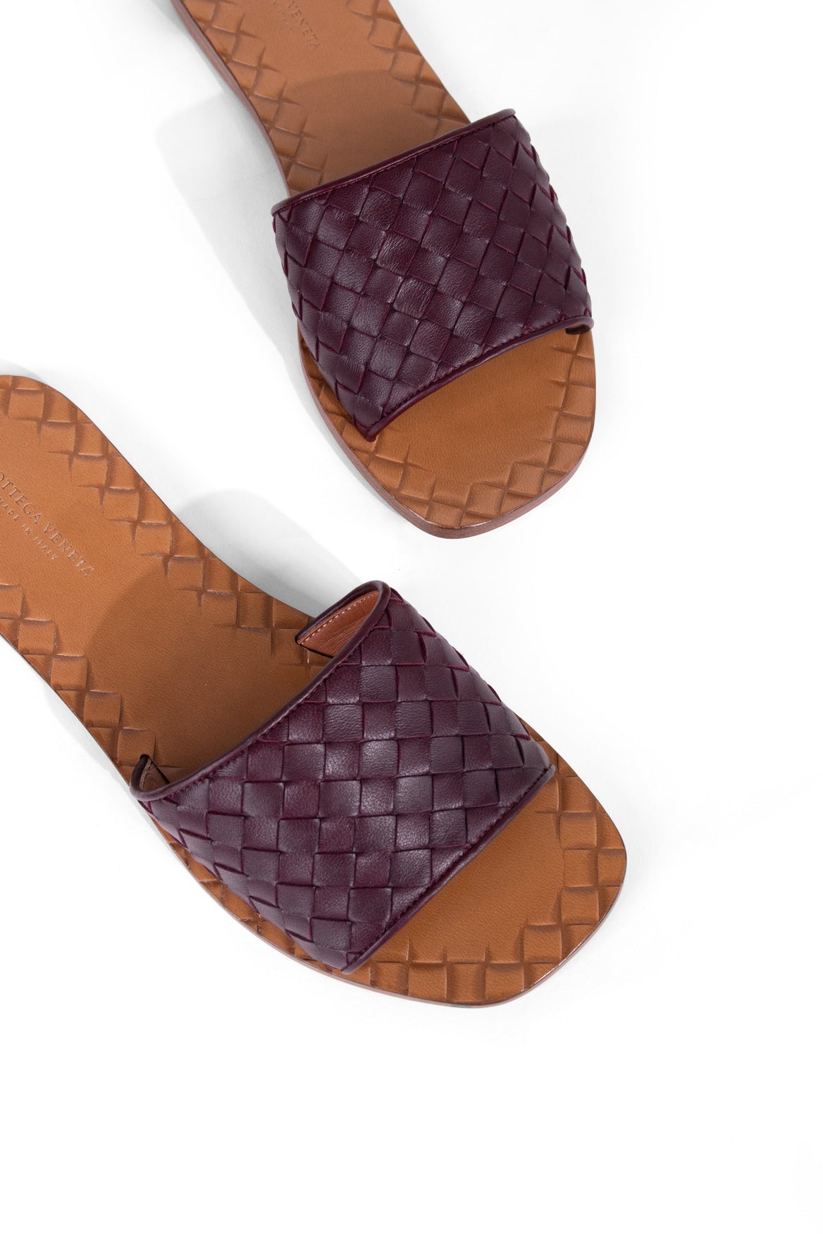 Bottega Veneta Burgundy Sandals