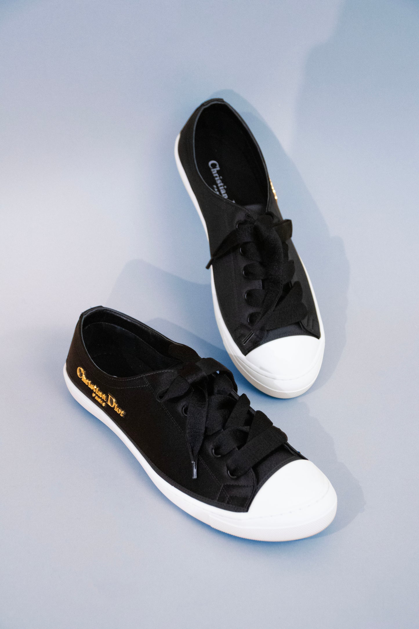 Dior Lucky Sneakers in Black Satin