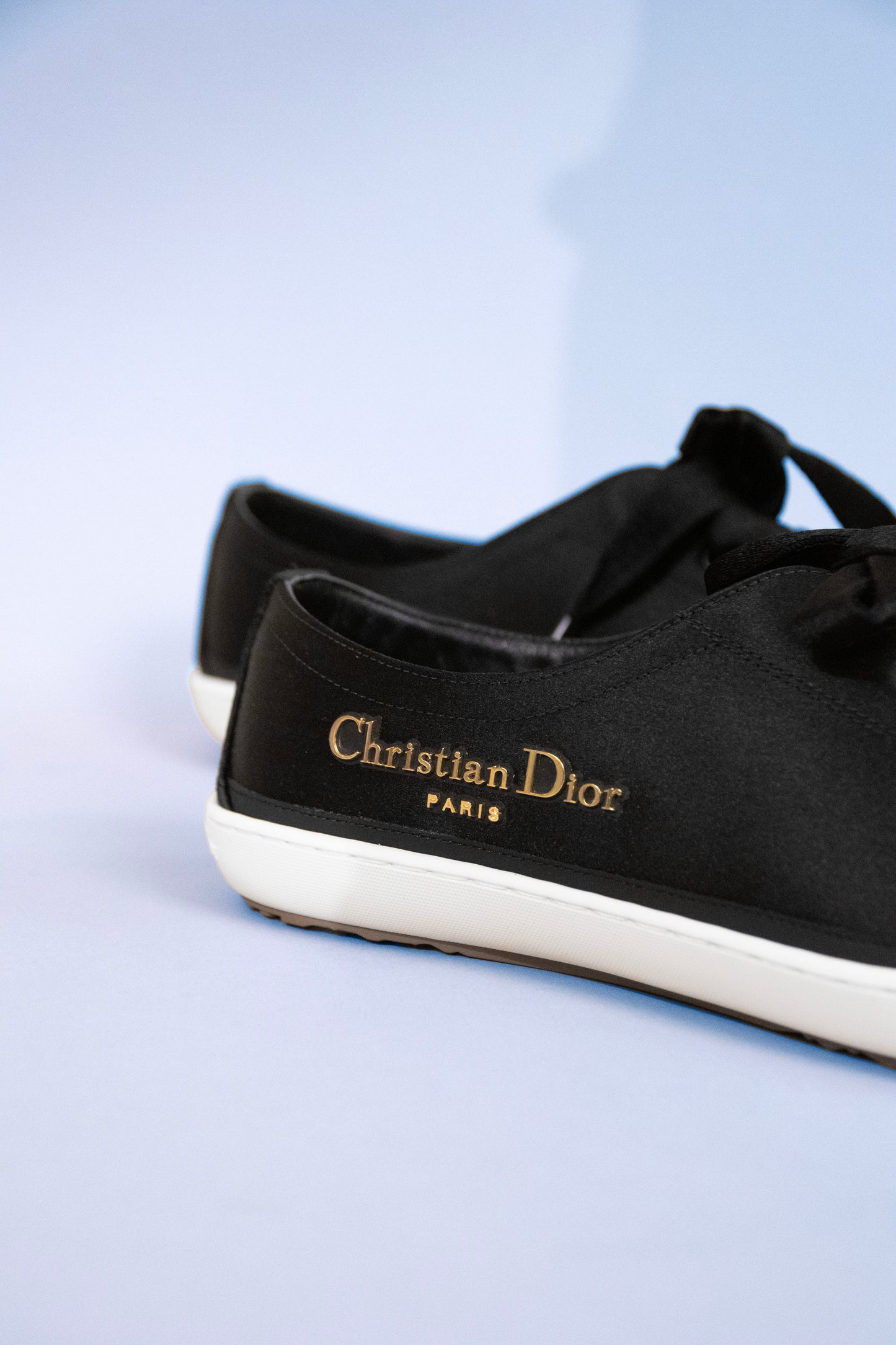 Dior Lucky Sneakers in Black Satin
