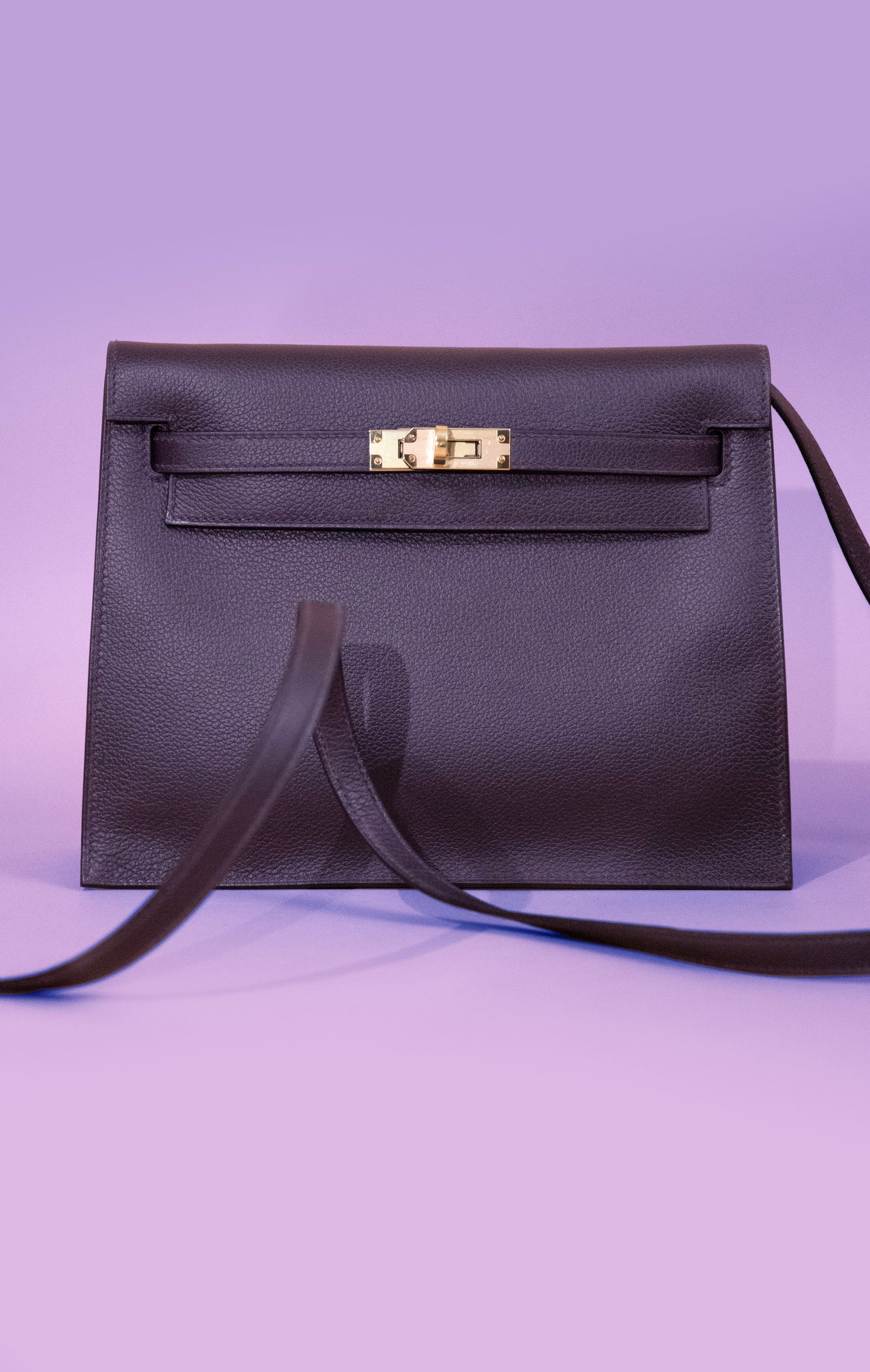 Hermès Kelly Danse in Prunoir/Anemone GHW