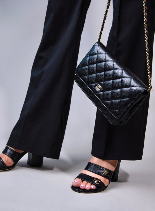 Chanel Wallet with Chain in Black
