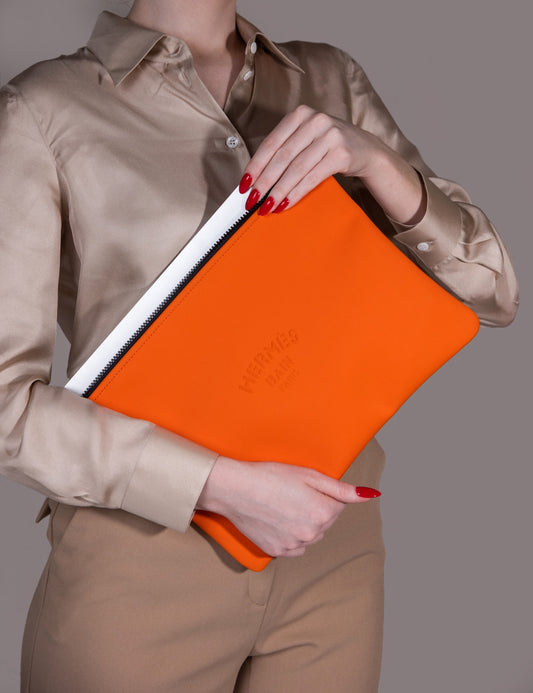 Hermès - Orange Large Pouch