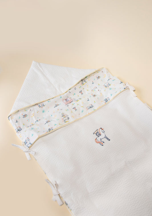 Hermès - White Baby Bunting Blanket