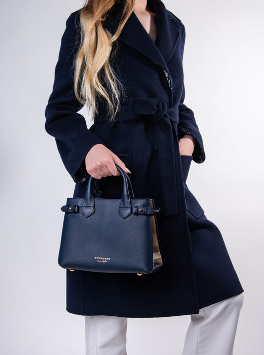 Burberry Tote Bag Navy Blue
