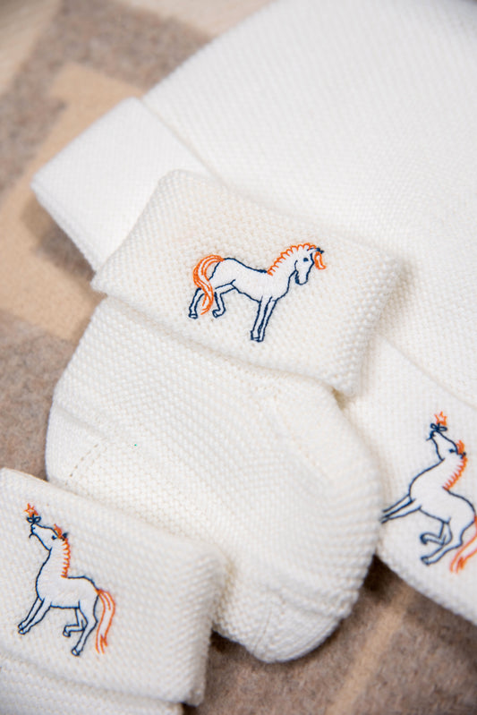 Hermès - Cabriole Hat & Socks in Blanc Crème