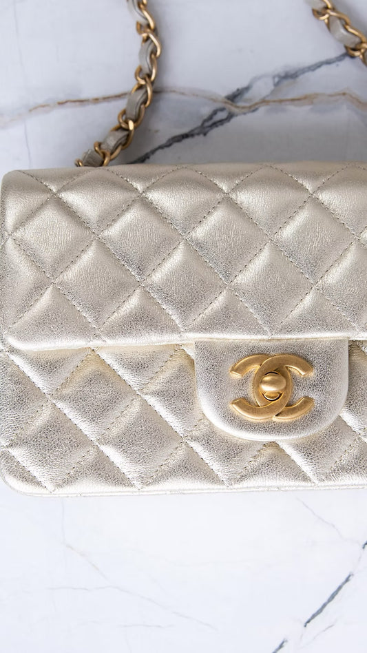 Chanel Metallic Pearl Flap Bag