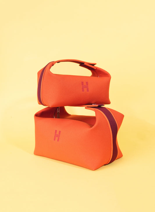 Hermès Bride-a-Brac Case in Orange/Burgundy