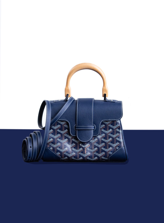 Goyard Mini Saigon Soft Bag in Navy Blue