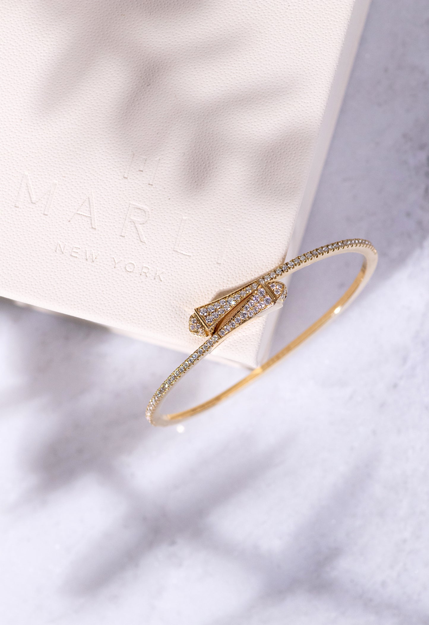 Marli Cleo Full Diamond Slim Slip-On Bracelet