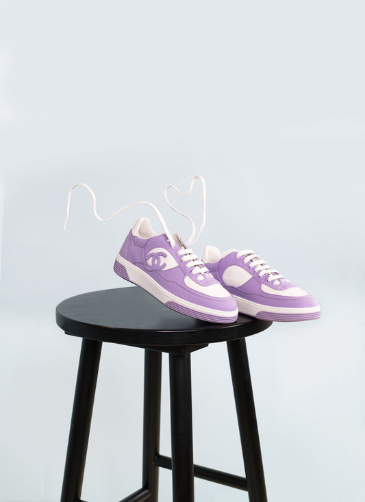 Chanel CC Sneakers in Lilac