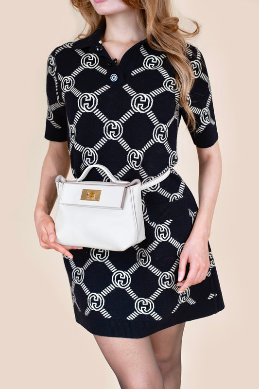 Hermès Mini 24/24 in Blanc GHW