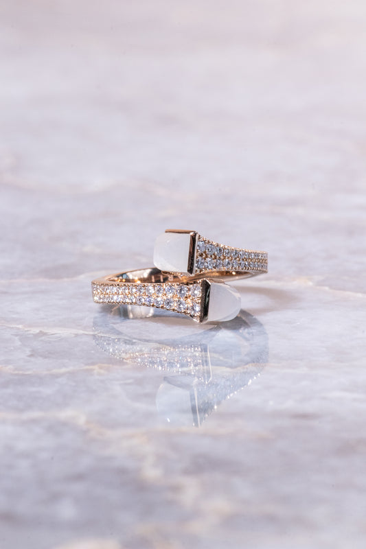 Marli Cleo Rose Gold/Moonstone Ring