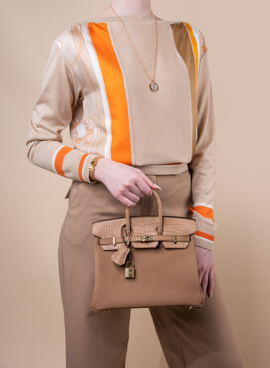 Hermès - Birkin 25 Touch Alligator in Chai GHW
