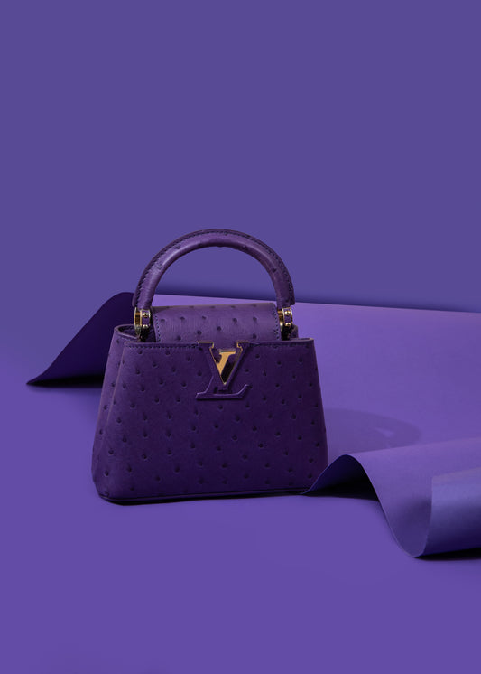 Louis Vuitton Mini Capucine in Ostrich Purple