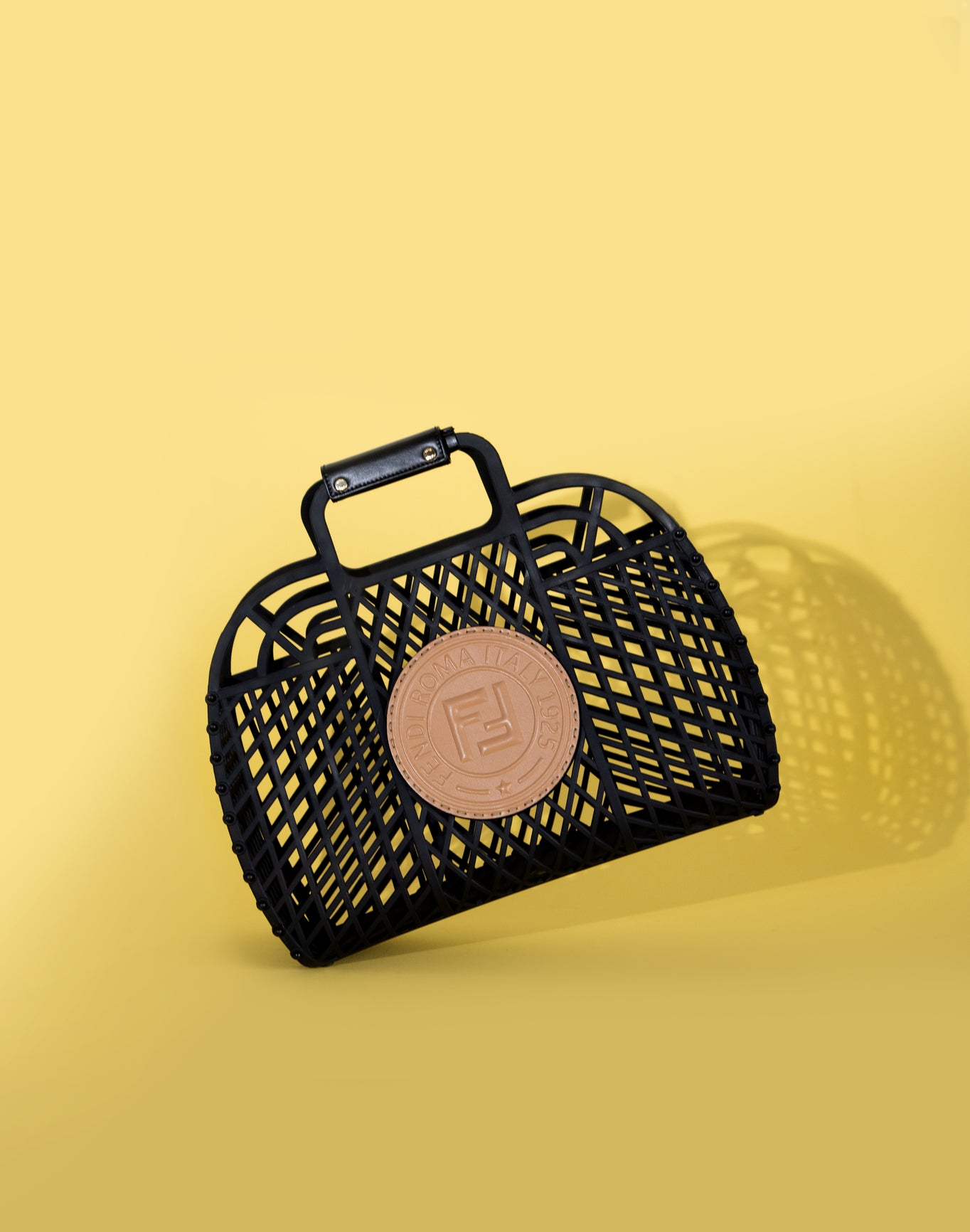 Fendi Black Recycled Plastic Basket Bag
