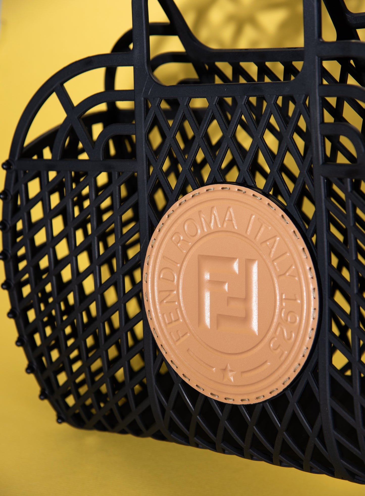 Fendi Black Recycled Plastic Basket Bag