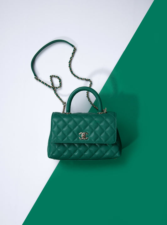 Chanel Mini Coco Handle in Green