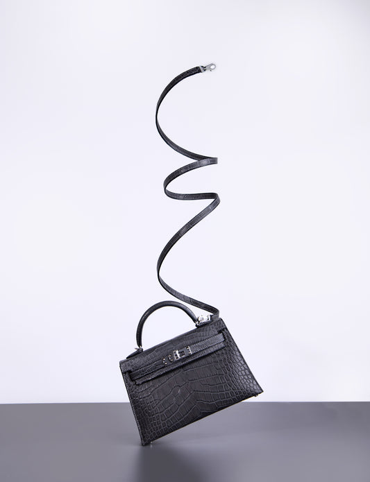 Hermès Mini Kelly Sellier Alligator in Graphite PHW