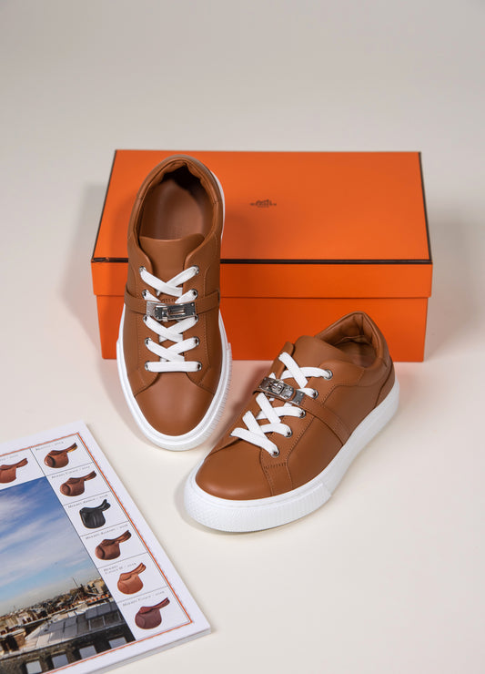Hermès Day Sneakers in Gold PHW