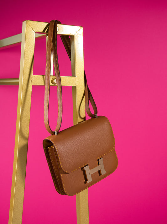 Hermès Mini Constance in Gold/Jaune Ambre GHW