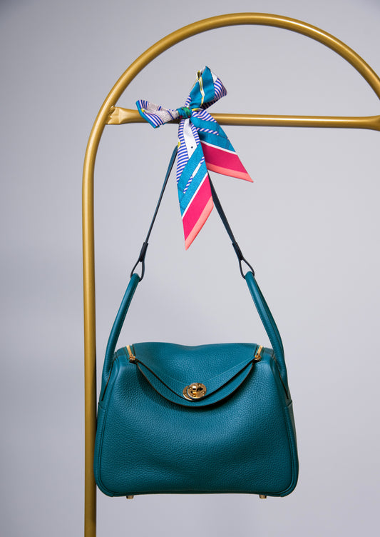 Hermès Lindy 26 in Vert Bosphore GHW