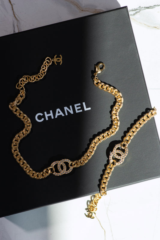 Chanel Gold Choker & Bracelet