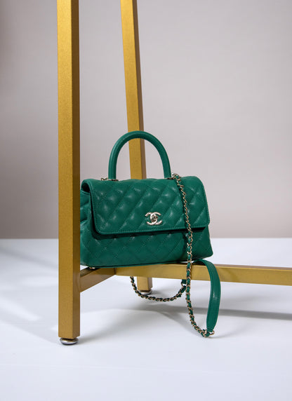 Chanel Mini Coco Handle in Green