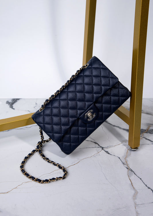 Chanel Medium Classic Flap Bag in Navy