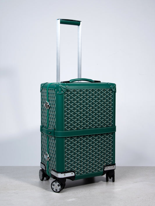 Goyard Green Bourget Trolley Case