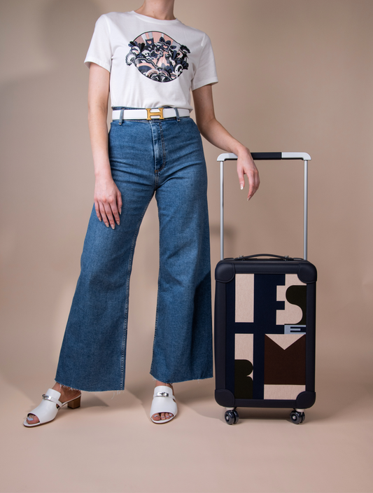 Hermès R.M.S Luggage in Black/Beige
