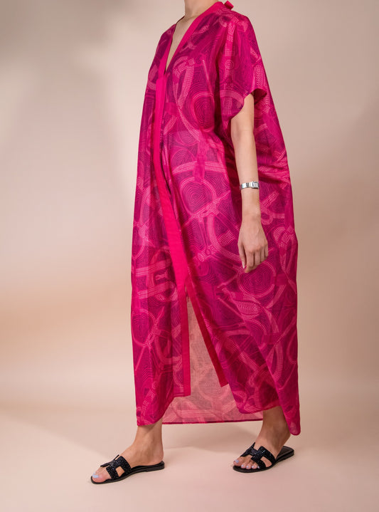 Hermès - Caftan in Rose Shock