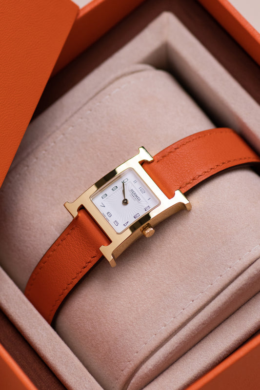 Hermès Heure H Watch in Orange