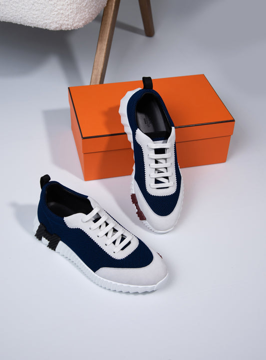 Hermès Bouncing Sneakers in Navy/White/Black