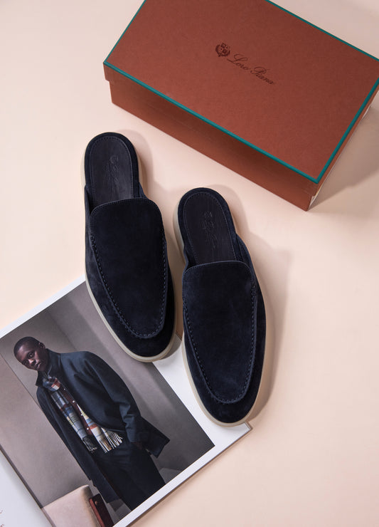 Loro Piana Babouche Charms Walk in Blue Navy