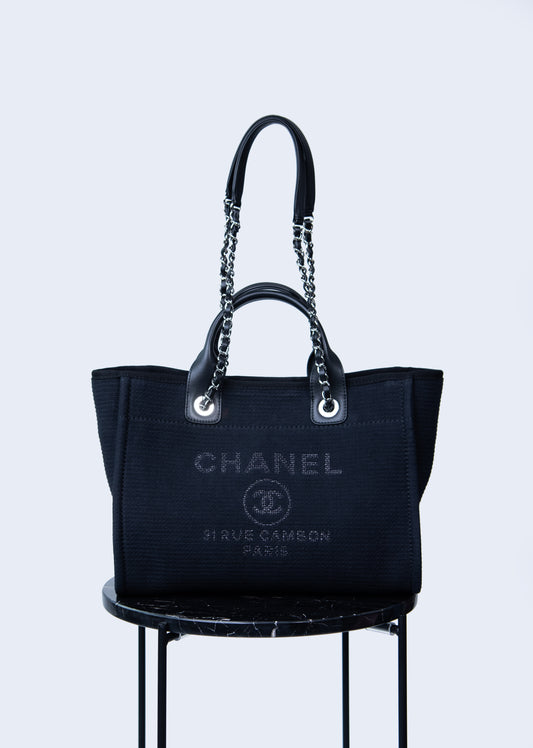 Chanel Navy Medium Deauville Tote