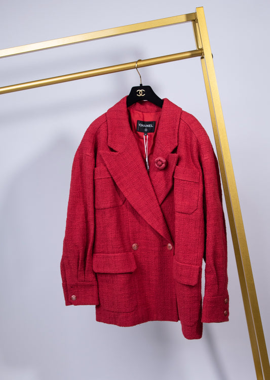 Chanel Tweed Red Jacket