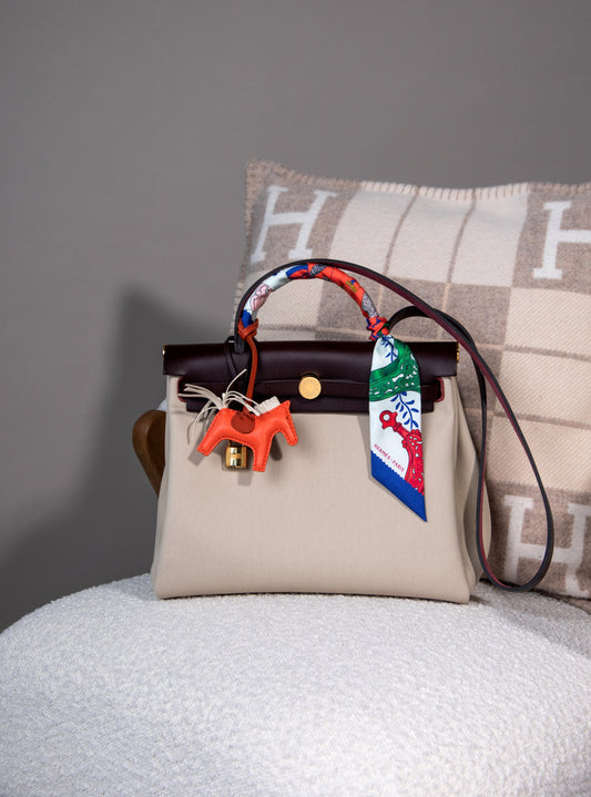 Hermès Herbag 31cm in Rouge Sellier & Beton