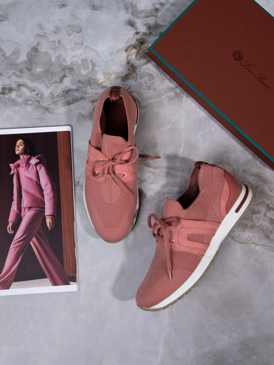 Loro Piana 360 Lp Lady Flexy Walk Sneakers in Aqua Pink