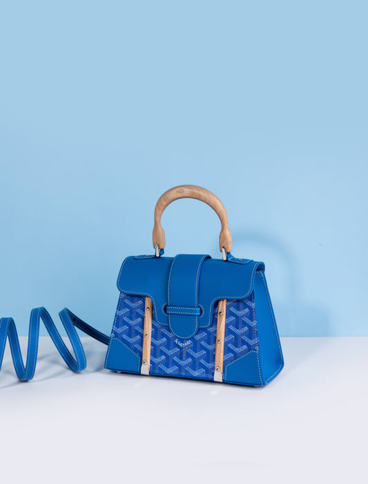 Goyard Mini Saigon Strucured in Sky Blue