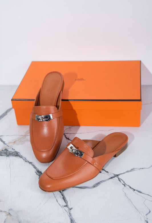 Hermès Oz Mule in Marron Glaise PHW