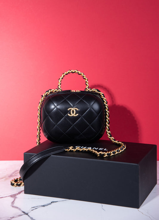 Chanel Small Black Vanity Case