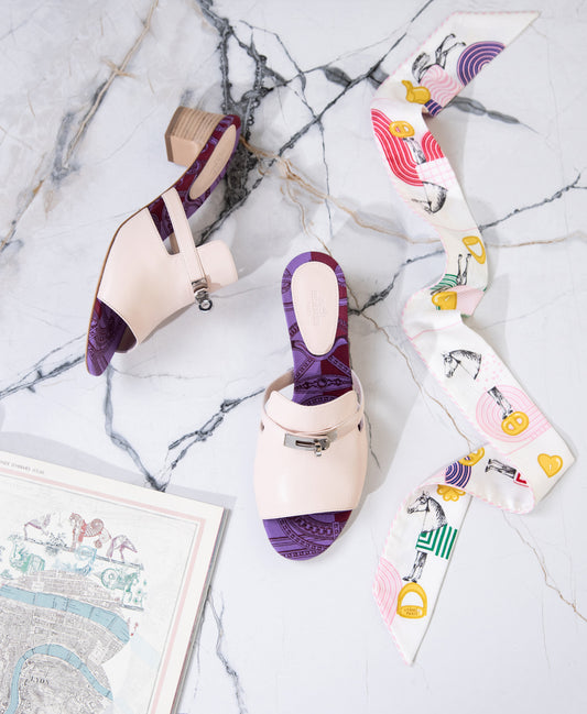 Hermès Candy Sandals in Blanc Poros