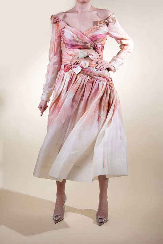 Zimmermann Dancer Asymmetric Midi Dress