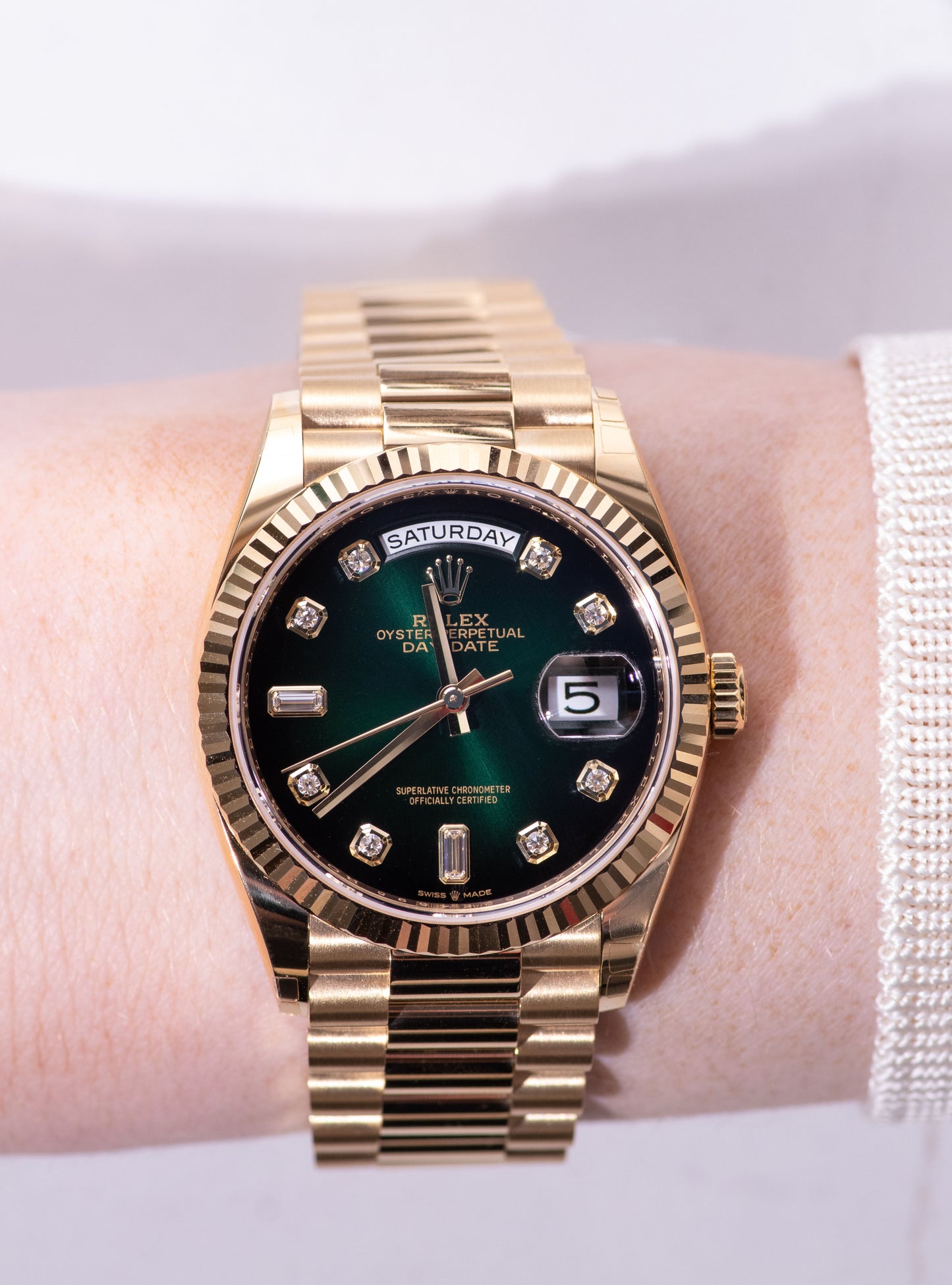 Rolex Daydate 36mm with Ombre Green Dial