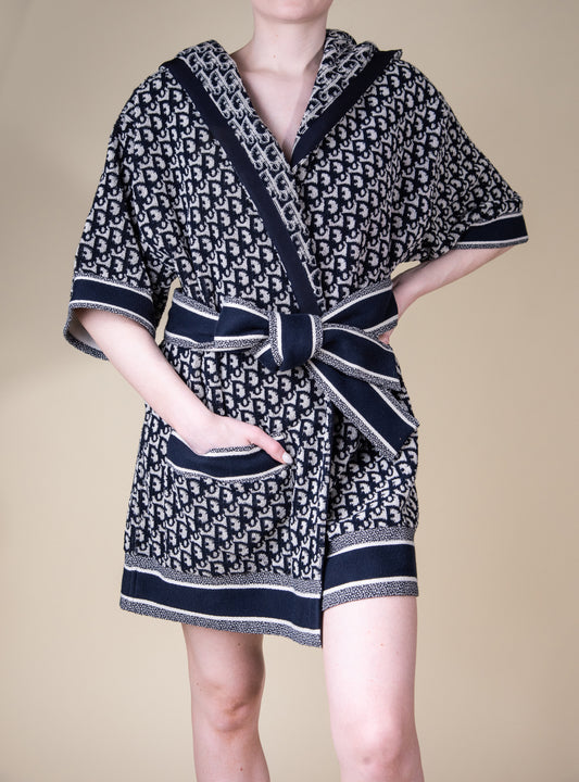 Dior Chez Moi Short Hooded Dressing Gown
